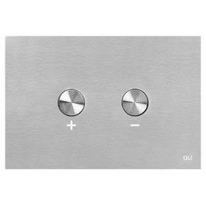 Панель смыва пневмат двойной/слив СТАЛЬ мат.хром, антивандал Blink OLI